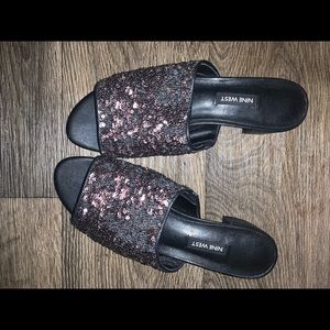 Nine West sequined loafers